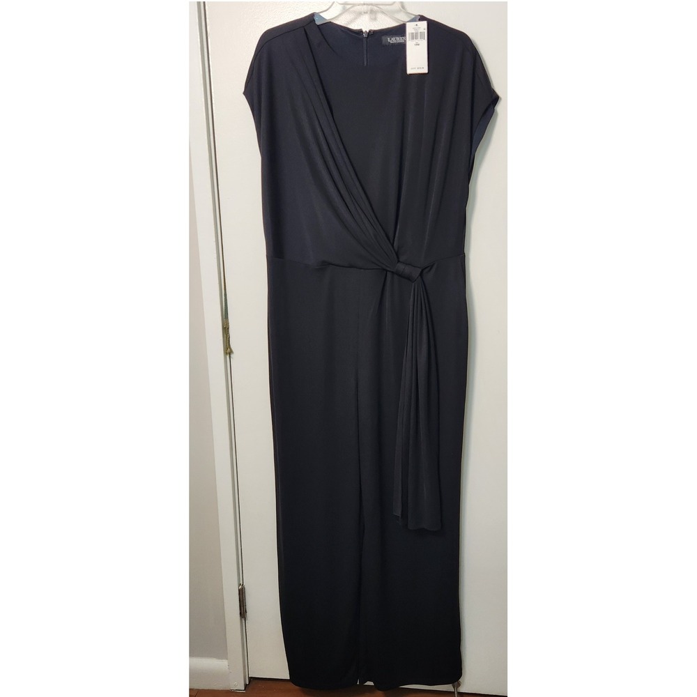 Lauren Ralph Lauren Black Label Resort 2023 Jumpsuit 16W Womens Peek A Book Neck